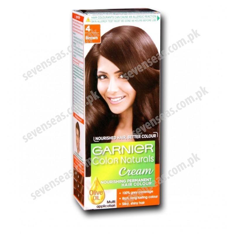 Garnier Natural Hair Colour Brown 4 - Seven Seas Pharmacy - Pakistan Online  Pharmacy - Lahore
