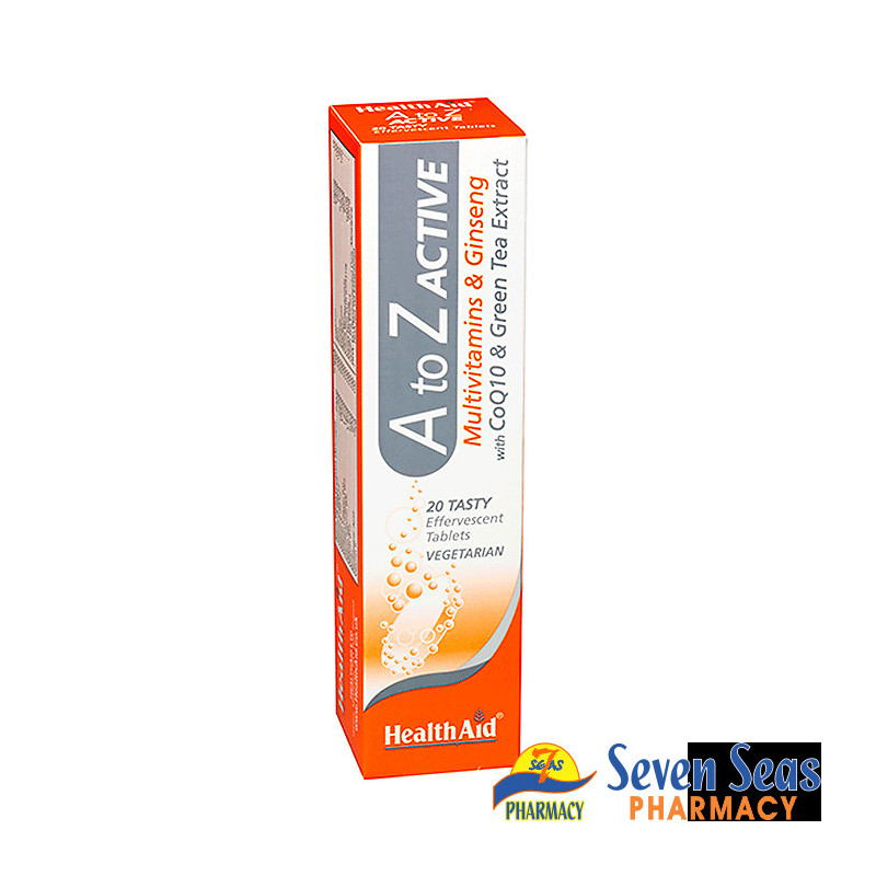 HealthAid A to Z Active Effervescent Tablets (1x20) - Seven Seas Pharmacy -  Pakistan Online Pharmacy - Lahore