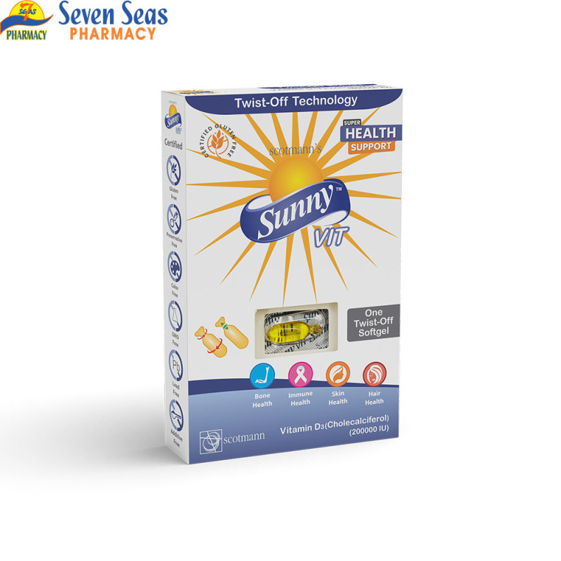 SUNNY VIT CAP 200000IU (1X1) - Seven Seas Pharmacy - Pakistan Online  Pharmacy - Lahore